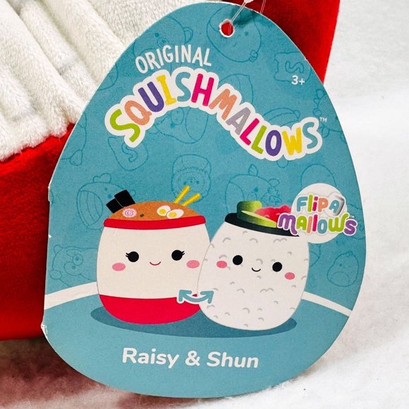 Raisy & Shun Flip a Mallows by Squismallows - Ramen & Sushi roll Plush Toy - Picture 6 of 15